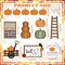 15 Piece Fall Tiered Tray Decor Set Hello Fall Decor Autumn Wood Signs Thanksgiving Orange Brown Table Signs Farmhouse Wooden Maple Pumpkin Gnomes Tabletop for Festival Home Decor (Harvest).